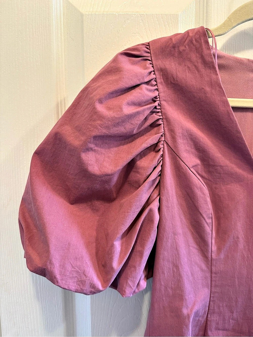 endless rose Puff Sleeve Mini Dress in Mauve XS - Picture 5 of 5
